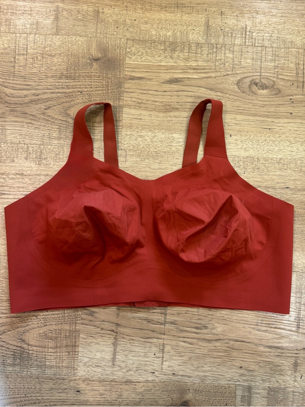 Evelyn Bobbie the Beyond Bra Women's Comfort Wireless Bra Burnt Orange, Size 3XL